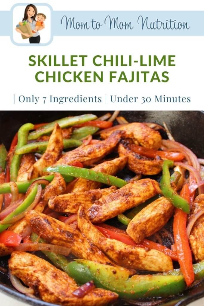 Skillet Chili-Lime Chicken Fajitas are a fast, fresh, and flavorful recipe that you can have on your dinner table in under 30 minutes!
