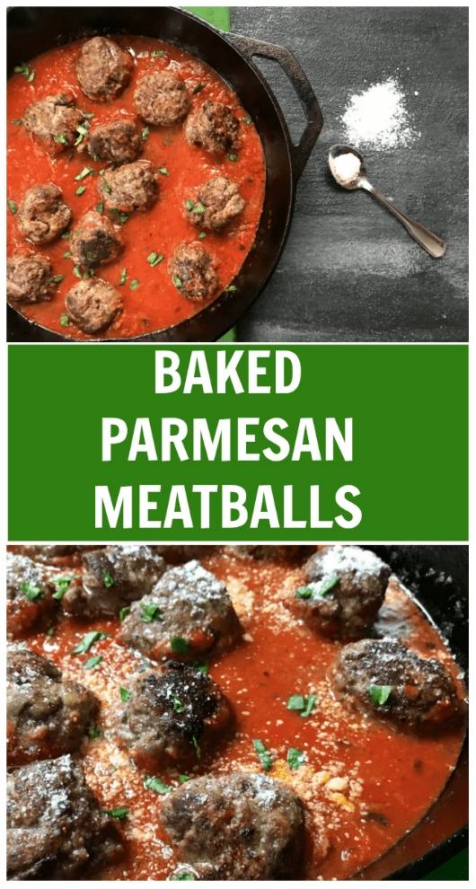 A classic meatball recipe gets a flavor-punch with extra Parmesan cheese in these easy baked Parmesan meatballs. 