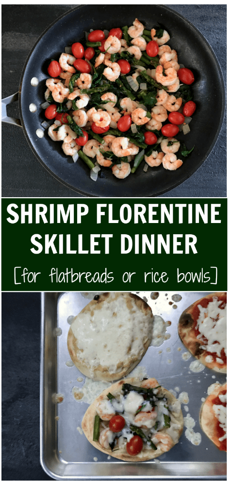 Screen Shot 2018-02-22 at 4.57.36 PM - Mom to Mom Nutrition From a flatbread to a bowl with brown rice, this shrimp Florentine skillet makes the perfect, flavorful meatless meal.