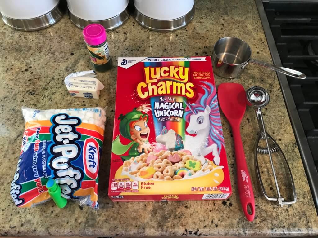 IMG_1173 - Mom to Mom Nutrition Lucky Charms Bites make one tasty St. Patrick's Day treat. Made with just 3 ingredients and crunch and color from Lucky Charms cereal.