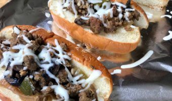 Slow Cooker Ground Beef Hoagies are the perfect melt-in-your-mouth sandwich made with lean beef, lots of veggies, and the ease of your slow cooker.
