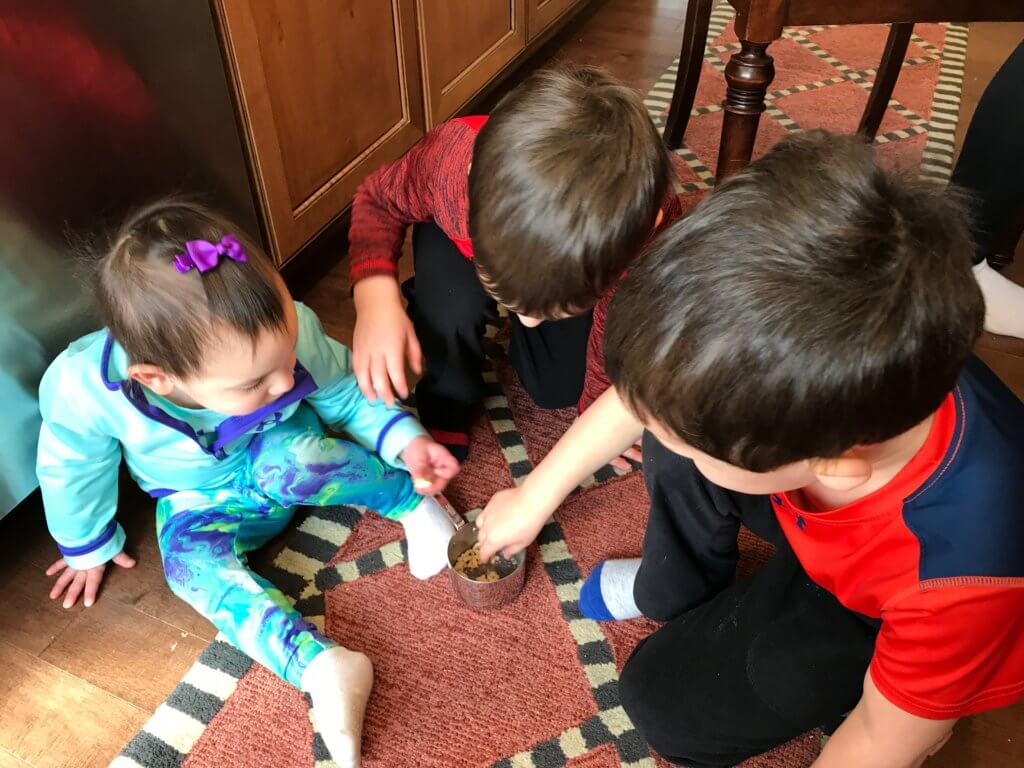 IMG_3761 - Mom to Mom Nutrition Lucky Charms Bites make one tasty St. Patrick's Day treat. Made with just 3 ingredients and crunch and color from Lucky Charms cereal.