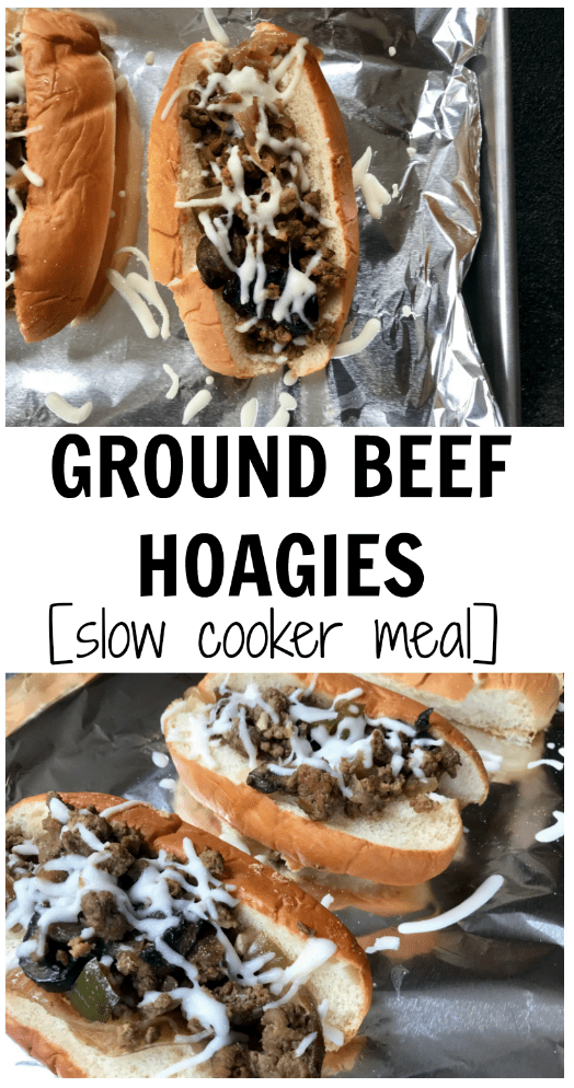 Slow Cooker Ground Beef Hoagies are the perfect melt-in-your-mouth sandwich made with lean beef, lots of veggies, and the ease of your slow cooker.