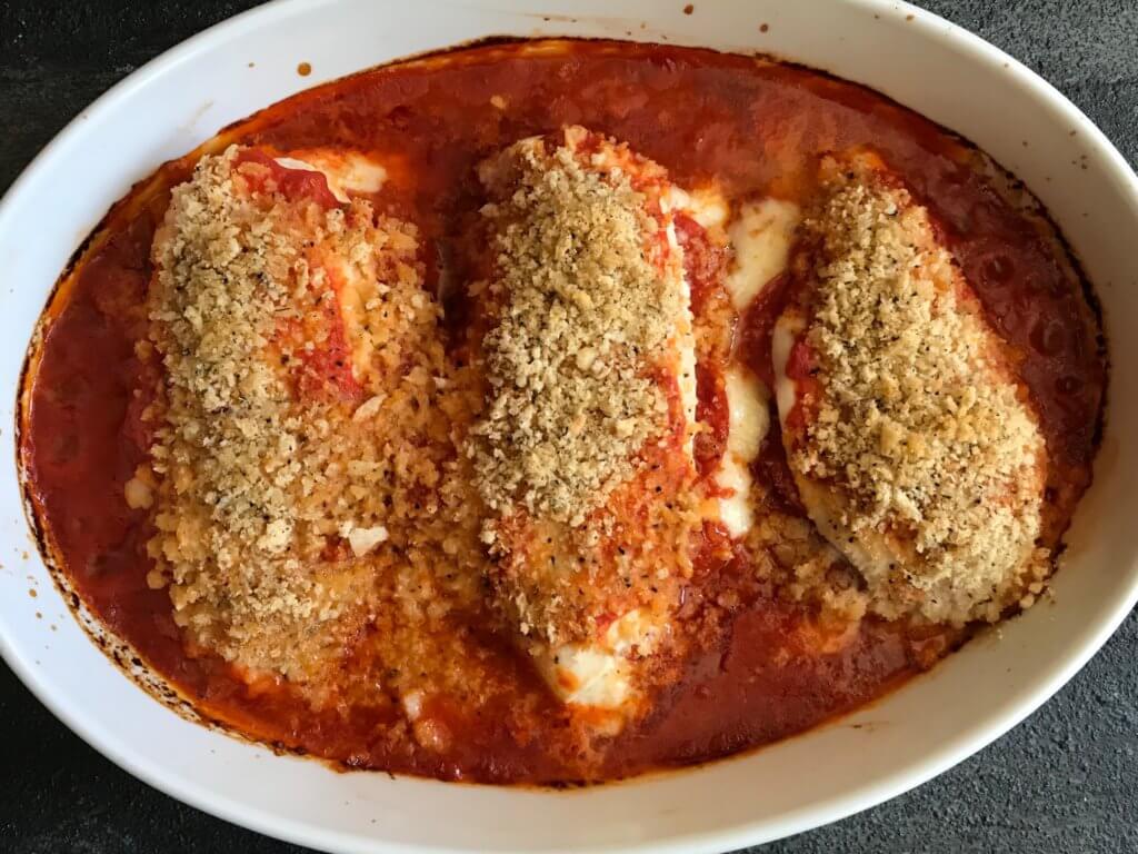 IMG_1274 - Mom to Mom Nutrition From marinara sauce to mozzarella cheese and pepperoni, if your family loves the flavors found in most pizza pies, then baked pizza chicken is a must-try!