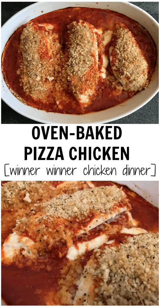 Screen Shot 2018-04-12 at 10.32.57 AM - Mom to Mom Nutrition From marinara sauce to mozzarella cheese and pepperoni, if your family loves the flavors found in most pizza pies, then baked pizza chicken is a must-try!