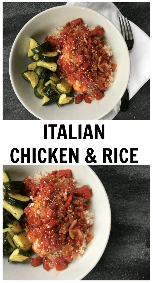 Screen Shot 2018-04-18 at 4.27.45 PM - Mom to Mom Nutrition Italian chicken and rice is quick, easy, budget-friendly, and a one-pan meal that makes weeknight dining manageable.