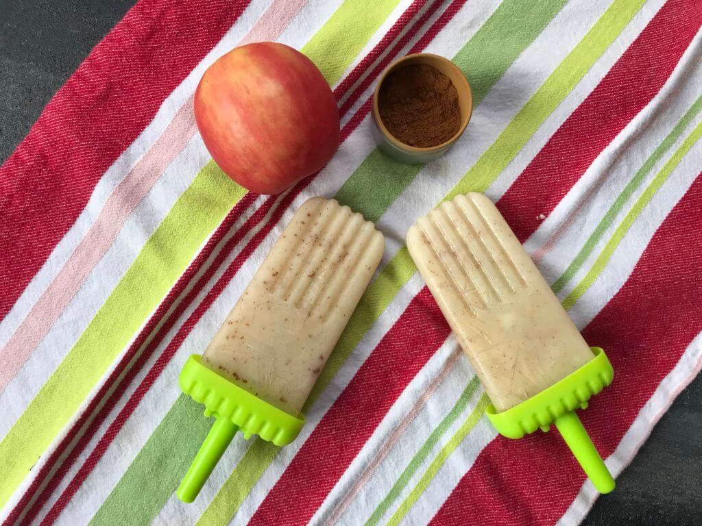 IMG_1609 - Mom to Mom Nutrition Filled with the flavors of fall, these apple cinnamon popsicles are the perfect summer treat both icy and creamy.