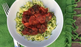 Pizza zoodles are a pizza-inspired meal much lighter than the traditional flour crust. Filled with lots of veggies and a few store-bought shortcuts, this is one dinner the whole family will love.