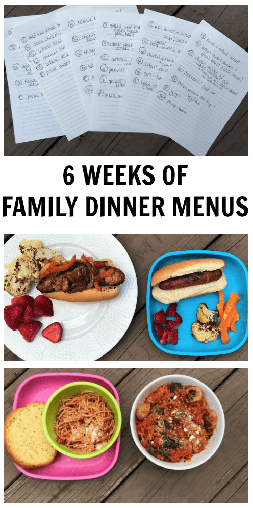 Need a little weeknight meal inspiration? Look no further than these no-fuss, customizable, real-life dinner menus! Kid and parent approved!