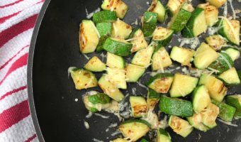 Easy 10-Minute Parmesan Zucchini is one healthy side that pairs well with any main dish. All you need is 4 ingredients, 10 minutes, and one hot skillet!