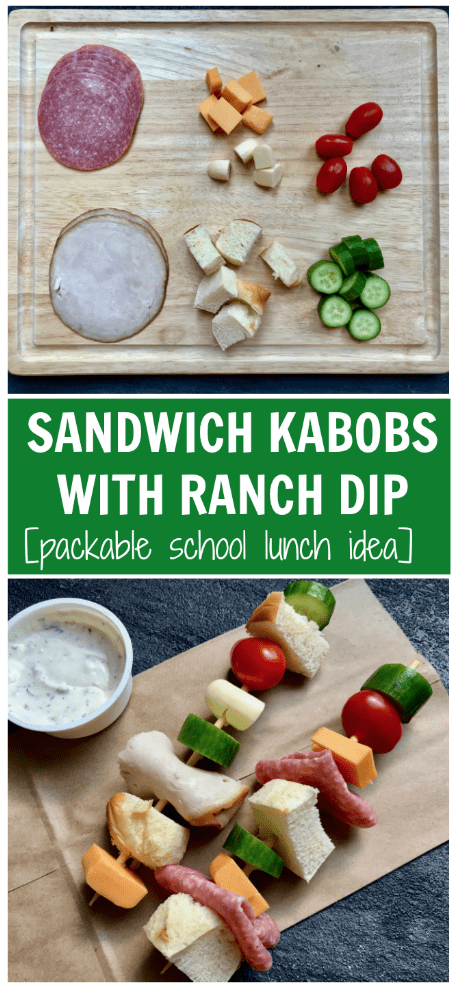 Lunch on a stick? That’s exactly what Sandwich Kabobs with Ranch Dipping Sauce are. Take your favorite sandwich and deconstruct to build a kabob. Kid and adult-friendly for an easy lunch!