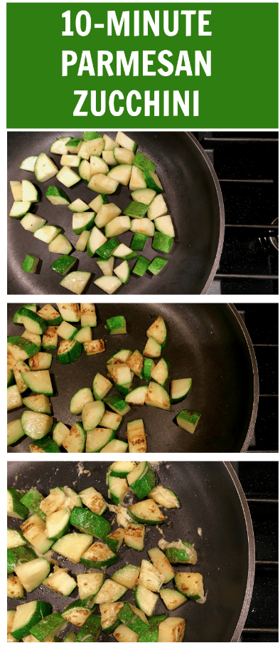 Easy 10-Minute Parmesan Zucchini is one healthy side that pairs well with any main dish. All you need is 4 ingredients, 10 minutes, and one hot skillet!