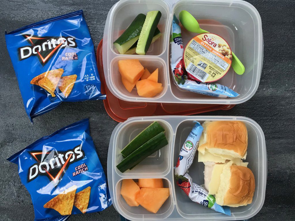 Print this FREE school lunch cheat sheet or save to your school lunch Pinterest board for a quick reference as to what and how much your child should be eating during the school day!&nbsp;