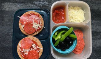 Homemade pizza lunchables.