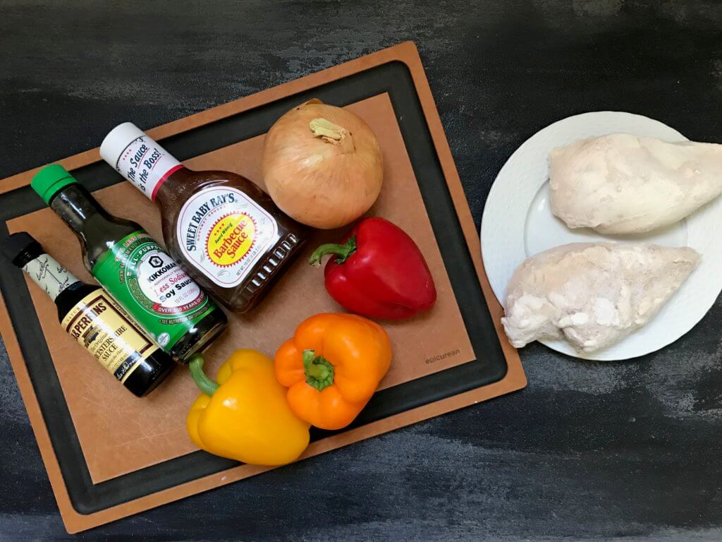 IMG_5548 - Mom to Mom Nutrition Made with pantry staples and store-bought sauces, Slow Cooker BBQ Chicken with Peppers and Onions is one weeknight dinner you can’t pass up.