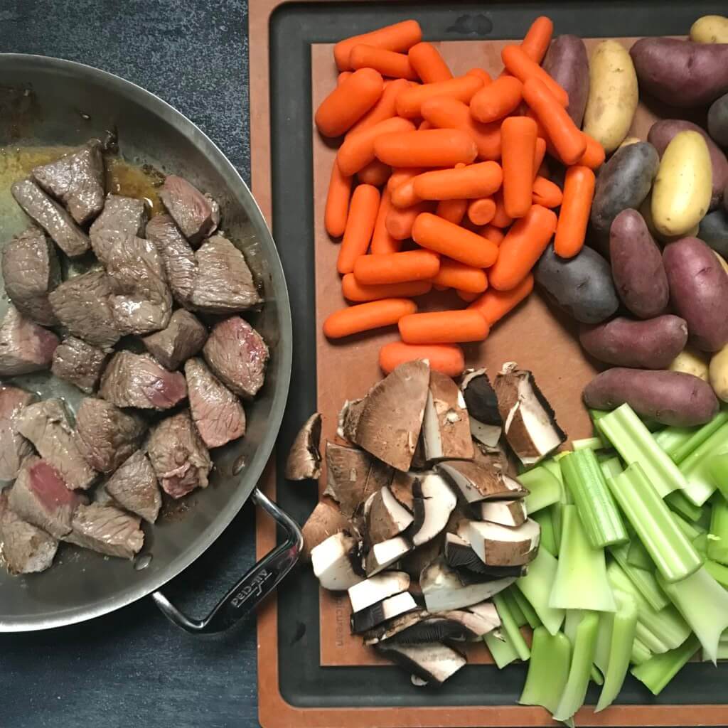 IMG_6399 - Mom to Mom Nutrition With the help of a few flavorful shortcuts and lots of Italian essentials like garlic, onion, and basil, Slow Cooker Italian Beef Stew is sure to be a cold weather staple in your kitchen this winter.