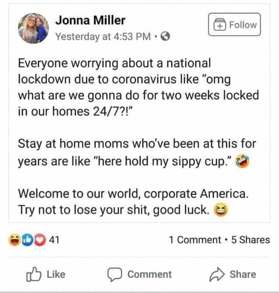 SAHM - Mom to Mom Nutrition stay at home mom isolation