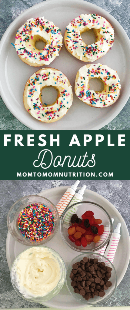 Fresh Apple Donuts combine fresh apple slices with delicious toppings to make one kid-friendly treat! 