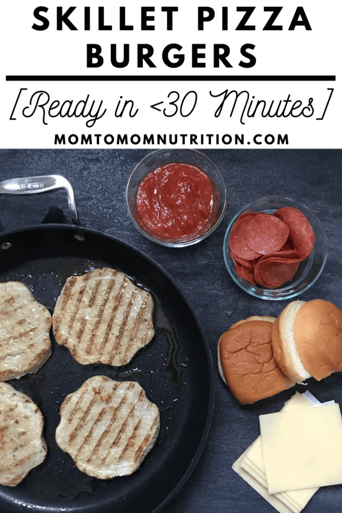 Skillet Pizza Burgers combine the flavors of pizza with your family's favorite burger toppings! 