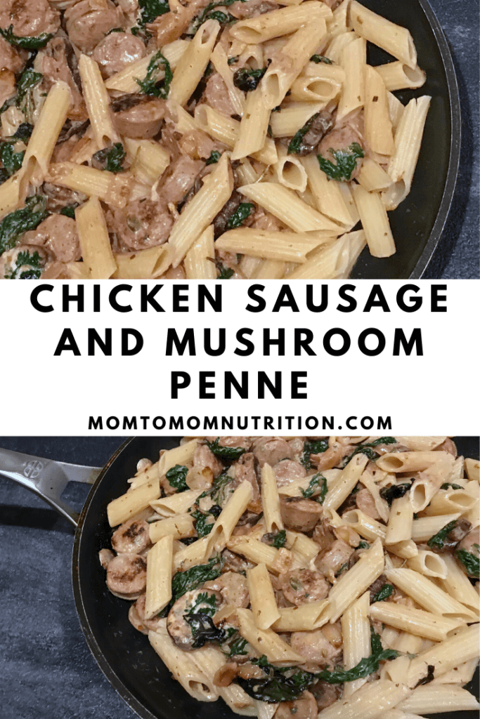 Creamy and veggie-packed, this chicken sausage and mushroom penne makes one simple and delicious weeknight meal.