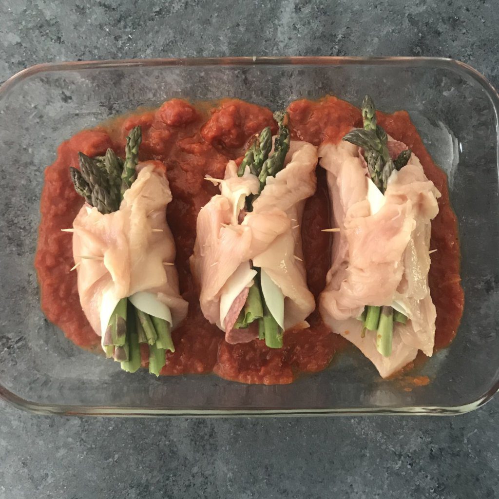 Chicken Rollatini takes any chicken breast to the next level. The chicken is stuffed, rolled, topped with marinara and cheese and baked to perfection. A dish the entire family will love!