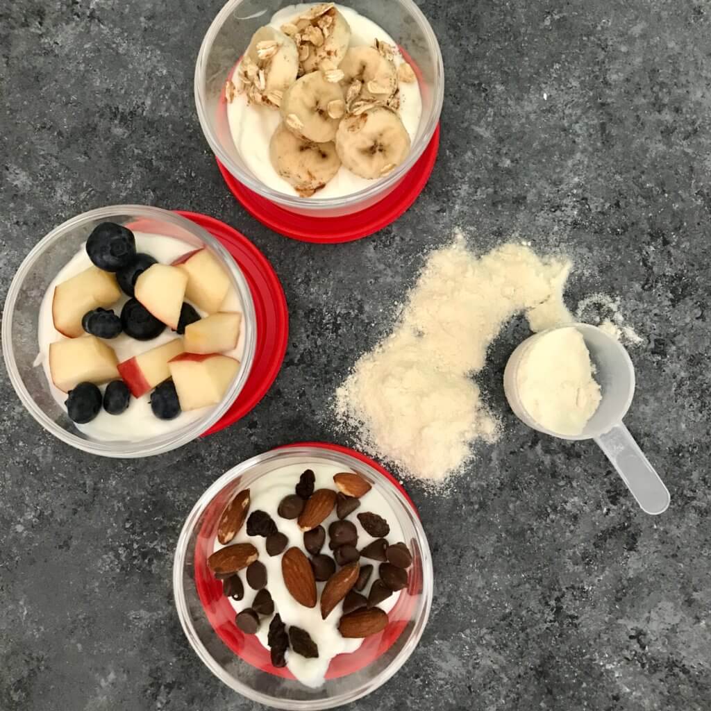 Make ahead yogurt parfaits are an easy breakfast or snack option on the go. Protein-packed and totally customizable based on your family's favorite topping.