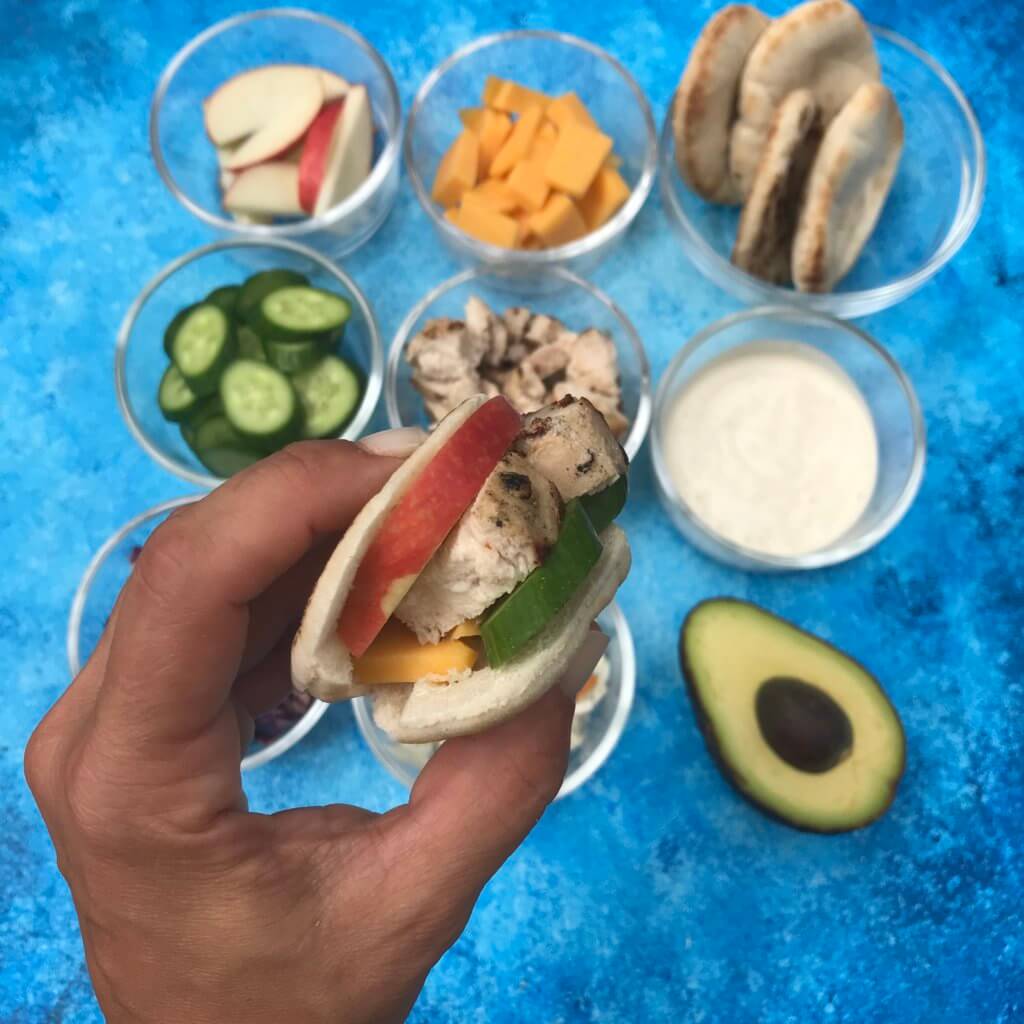 Whether you are packing a lunchbox or preparing a simple lunch at home, your child will love these Mini Pita Pocket Sandwiches. Have one for a snack, or a few for a fresh, healthy meal.