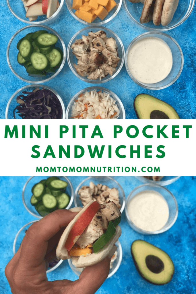 Whether you are packing a lunchbox or preparing a simple lunch at home, your child will love these Mini Pita Pocket Sandwiches. Have one for a snack, or a few for a fresh, healthy meal.