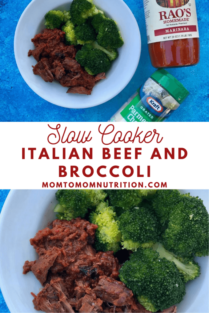 Slow Cooker Italian Beef and Broccoli: Forget takeout and take what you know about beef and broccoli and try this kid-friendly, comfort spin. All with the help and ease of your slow cooker! 