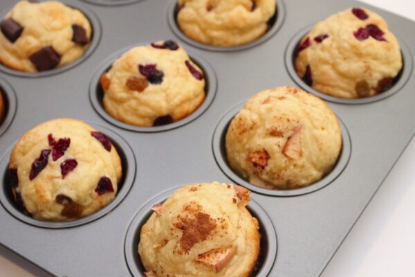 Easy baked pancake muffins.