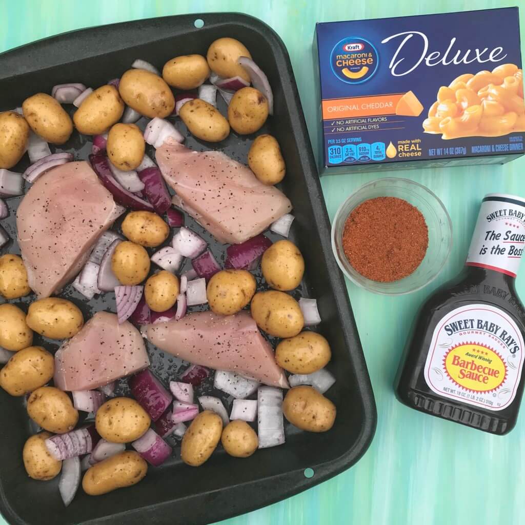 Sheet Pan BBQ Chicken and Potatoes is a weeknight dinner sure to become a family favorite. Ready in 30 minutes and the easiest post mealtime clean-up!