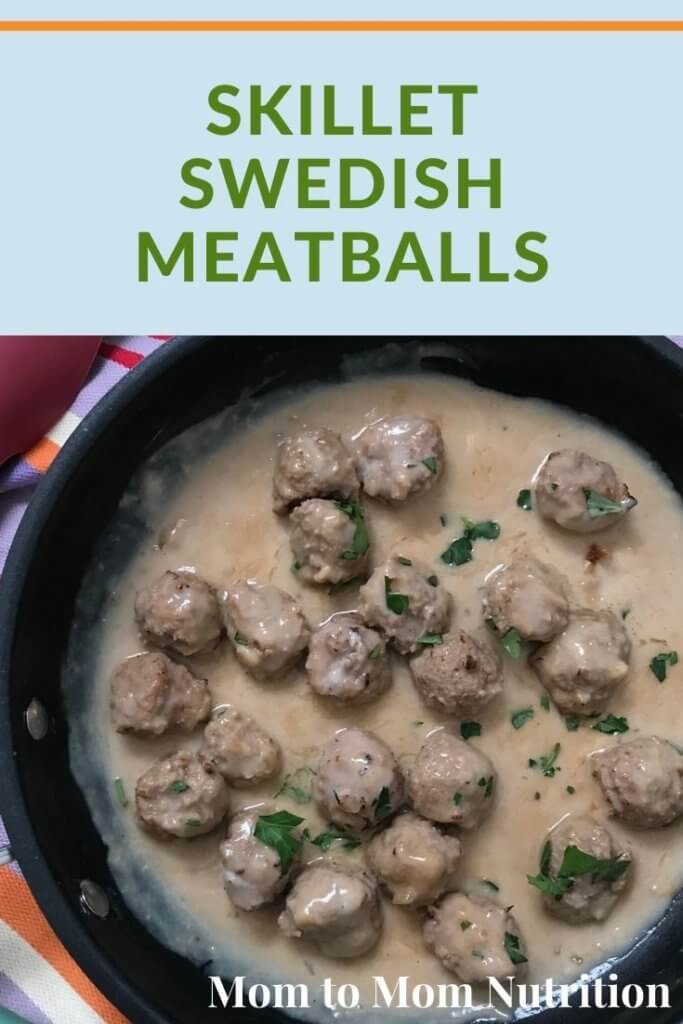 Skillet Swedish Meatballs are a one pot comfort meal, perfect for the littlest fingers or biggest forks in your family. Made with the ease of a simple skillet sauce and frozen beef meatballs.