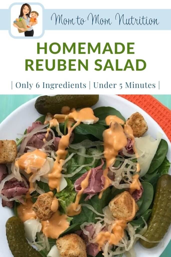 #ad Homemade Reuben Salad is just that: A Reuben sandwich deconstructed in salad form. Light, healthy, and packed full of nutritious ingredients.