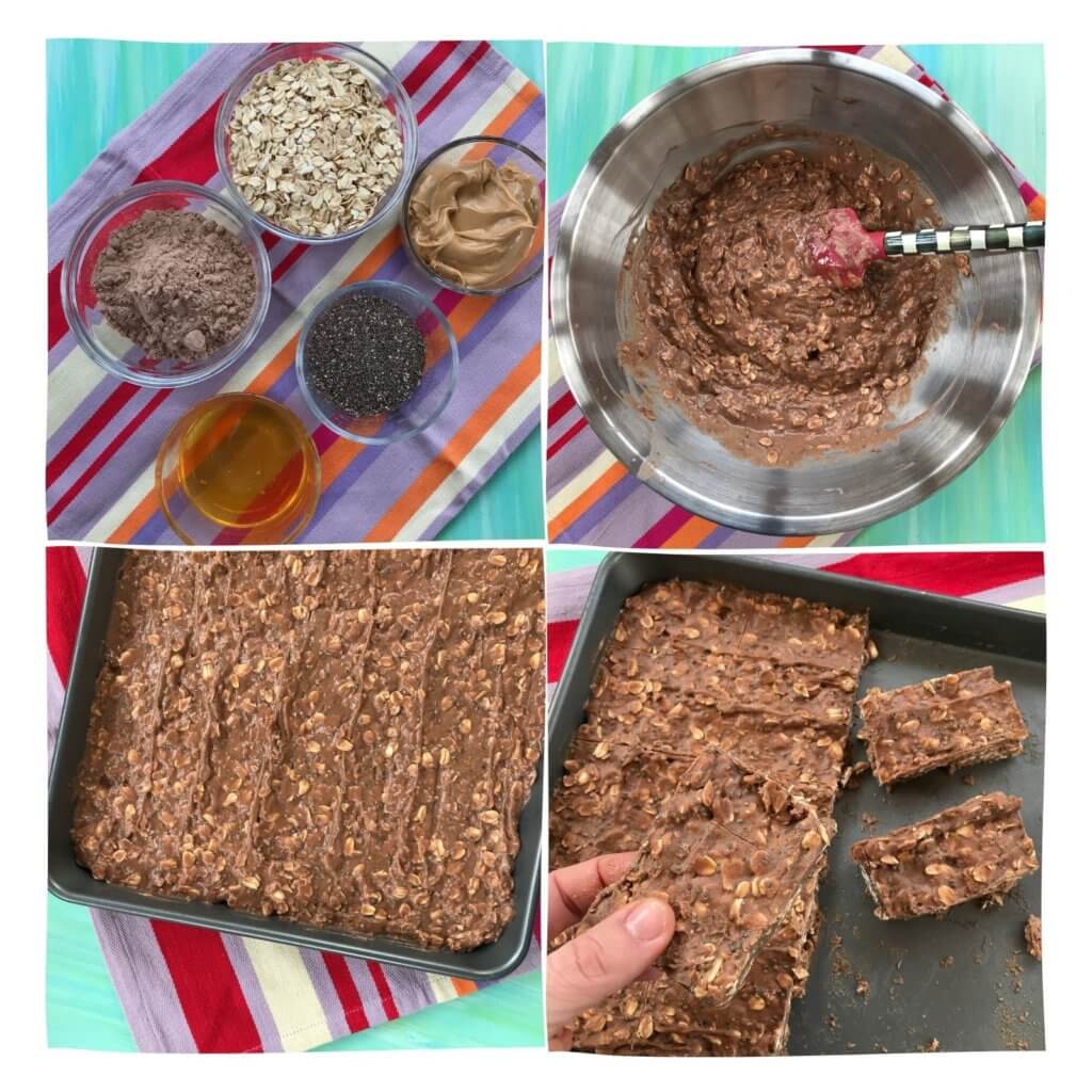 how-to-make-nobake-chocolate-protein-bars - Mom to Mom Nutrition How to make no-bake chocolate protein bars.