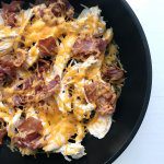 This family favorite Chicken Bacon Ranch Skillet is made with just four ingredients and is ready in under 15 minutes. A winner chicken dinner!