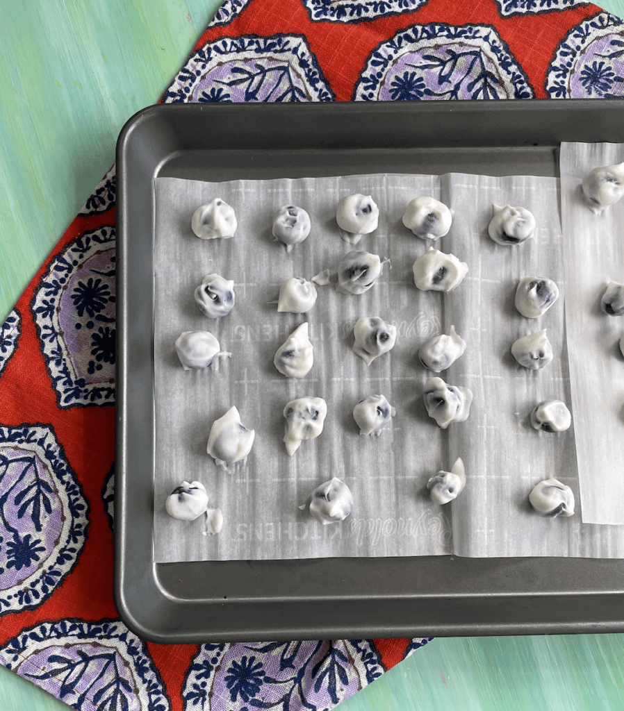 Screen Shot 2021-05-14 at 6.10.38 AM - Mom to Mom Nutrition These frozen yogurt blueberry bites are a nutritious treat made with just two ingredients. The best part? They appeal to the whole family!