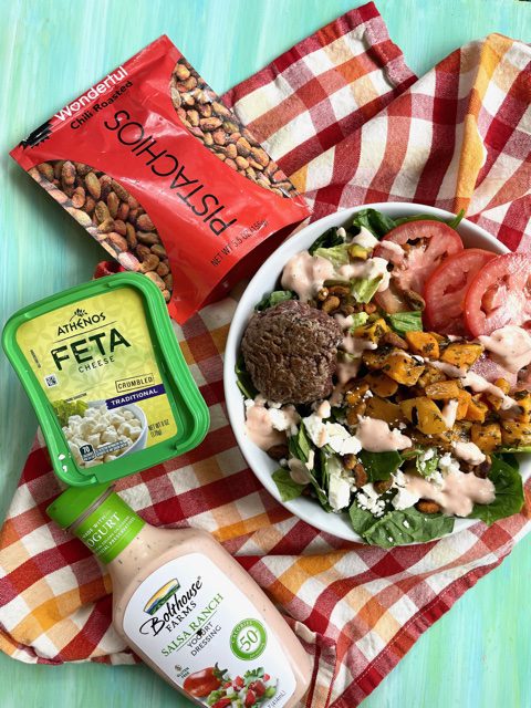 This Southwest Beef Burger Salad brings flavor and nutrition together in a veggie-centric, protein-packed salad that combines leftover grilled beef burgers with leafy greens and crunchy toppings. 
