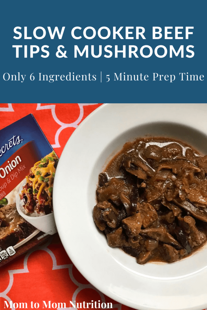 Get a nutritious dinner on the table with minimal ingredients and little kitchen prep with Slow Cooker Beef Tips and Mushrooms.