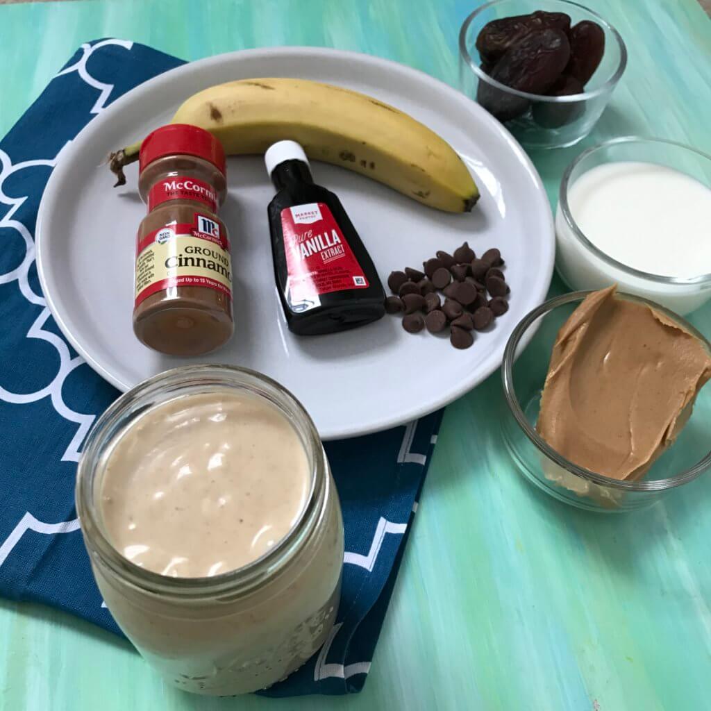 IMG_7525 - Mom to Mom Nutrition These days the kids are starting their days with a bowl of cereal or chocolate Orgain protein smoothie from Costco, so I find myself making a smaller serving of smoothie for a post workout treat or afternoon snack for myself.