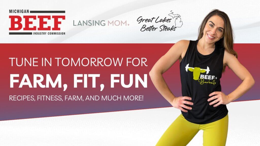 366373819_592559389714126_2987246445240600025_n - Mom to Mom Nutrition Fitness on the Farm with Lansing Moms was an exclusive event for the executive team + contributors of the locally owned and operated parenting website Lansing Moms. Fitness on the Farm was planned and executed by the Michigan Beef Industry Commission in partnership the host farm family, G&G Cattle Company.