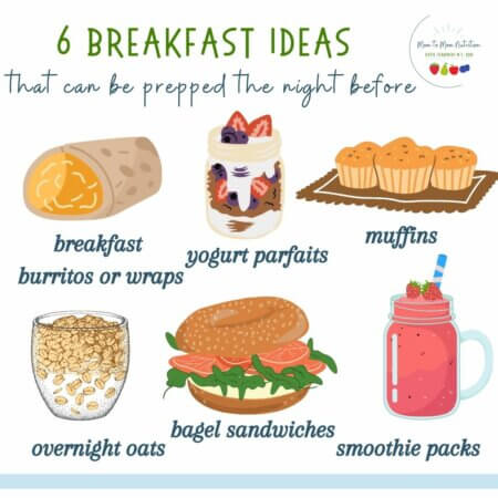 All 6 of these breakfast ideas can be made in advance, and preferably with the help of your kids! If you find yourself short on time in the morning but want a homemade breakfast, then this post is for you! 
