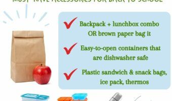 Here are a few school lunch accessories that have helped me, a busy Mom of 4 school-age children, pack lunches with efficiency and ease each week. 