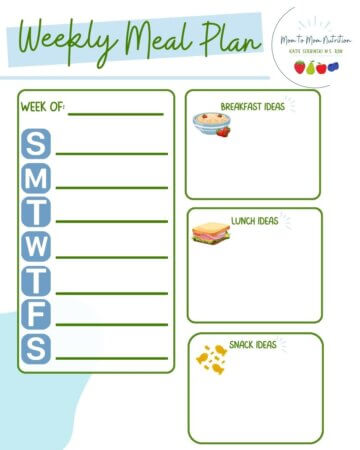 To help you get started, I’ve created a free printable Weekly Meal Planning Sheet that you can download and fill out to organize your meals for the week!