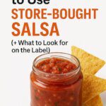 6 easy ways to use store-bought salsa in meals! Learn healthy shortcut cooking ideas plus what to look for on the label—sugar, sodium & more.