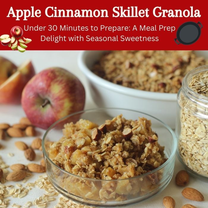 Whip up this cozy apple cinnamon skillet granola in under 30 minutes for a high-fiber snack or breakfast that’s naturally sweet and full of healthy fats. Pair with Greek yogurt or cottage cheese for extra protein!