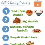 Fast and family-friendly! Try these 5-ingredient (or less) frozen meatball slow cooker dinners with easy homemade sauces. Perfect for busy weeknights.