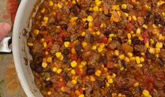 This high-protein Mexican ground beef skillet starts with simple pantry ingredients and turns into 4 different meals: