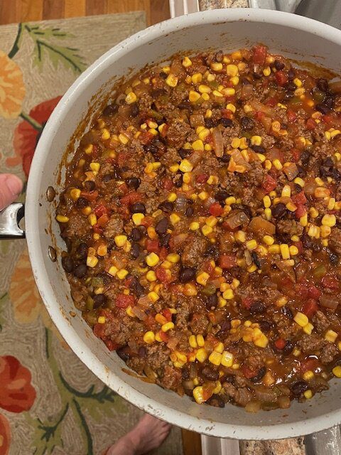 This high-protein Mexican ground beef skillet starts with simple pantry ingredients and turns into 4 different meals: