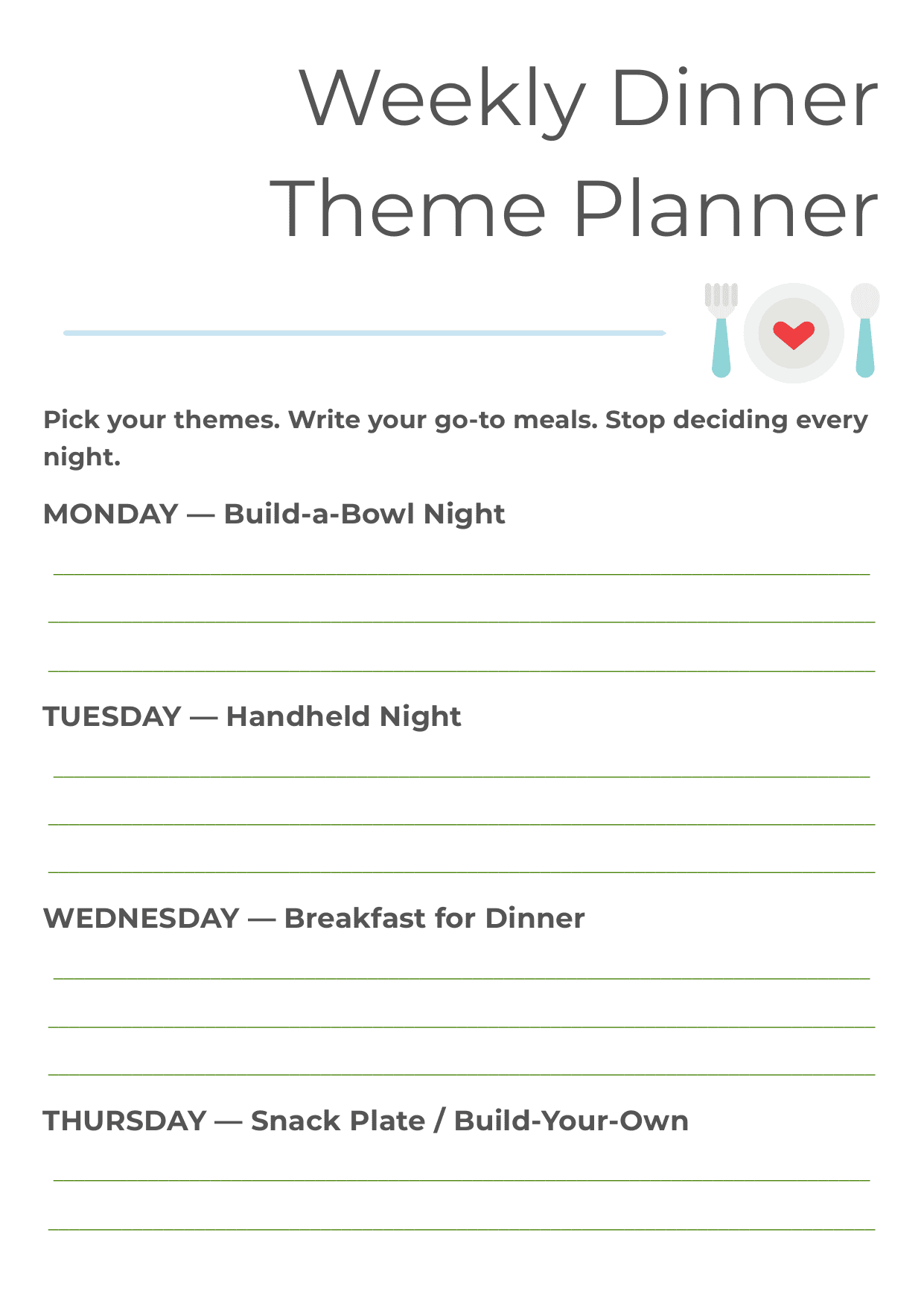 5PM Dinner Theme Meal Planner for Busy Moms | Mom to Mom Nutrition - Mom to Mom Nutrition 5PM Dinner Theme Meal Planner for Busy Moms | Mom to Mom Nutrition