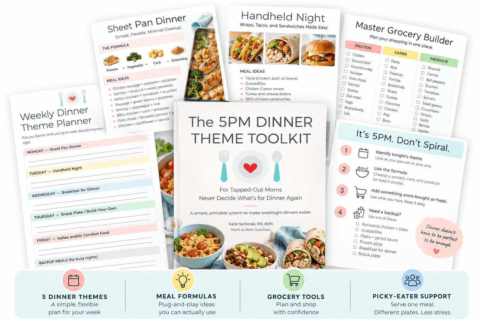 5PM Dinner Theme Meal Planner for Busy Moms | Mom to Mom Nutrition - Mom to Mom Nutrition 5PM Dinner Theme Meal Planner for Busy Moms | Mom to Mom Nutrition